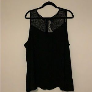 Black Lace Sleeveless Top